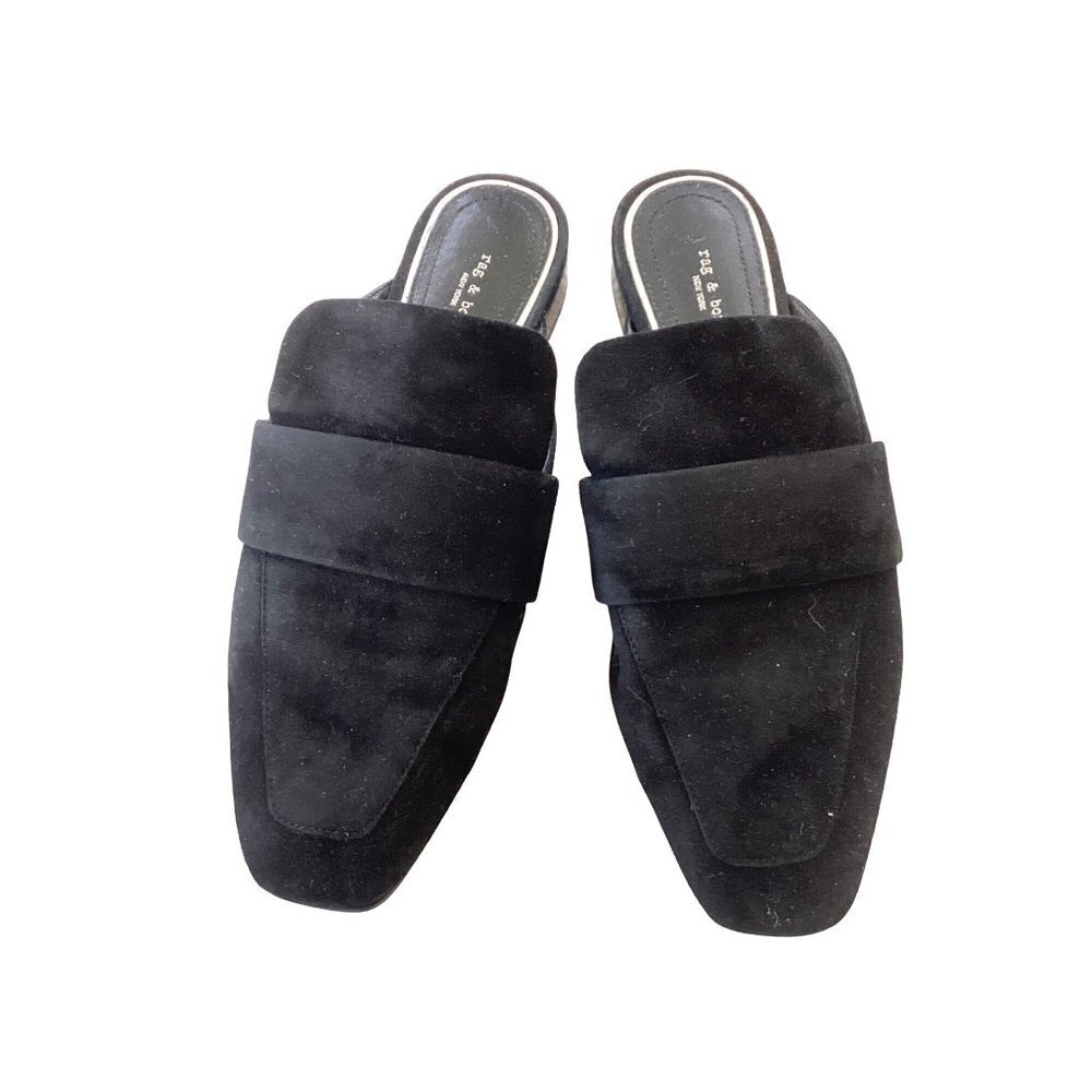 Rag & Bone Aslen Suede Loafer Mules Size 37
